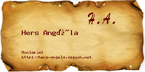 Hers Angéla névjegykártya